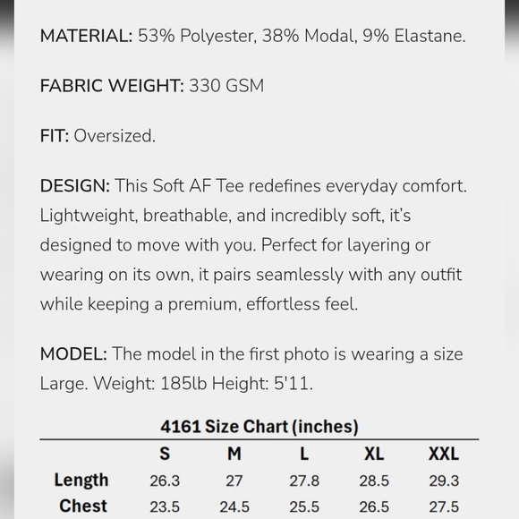 YoungLa Soft AF Short Sleeve Shirt Heathered Gray Medium - Picture 6 of 6